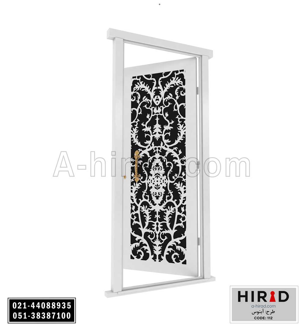 درب حیاط فلزی طرح آبنوس 10112